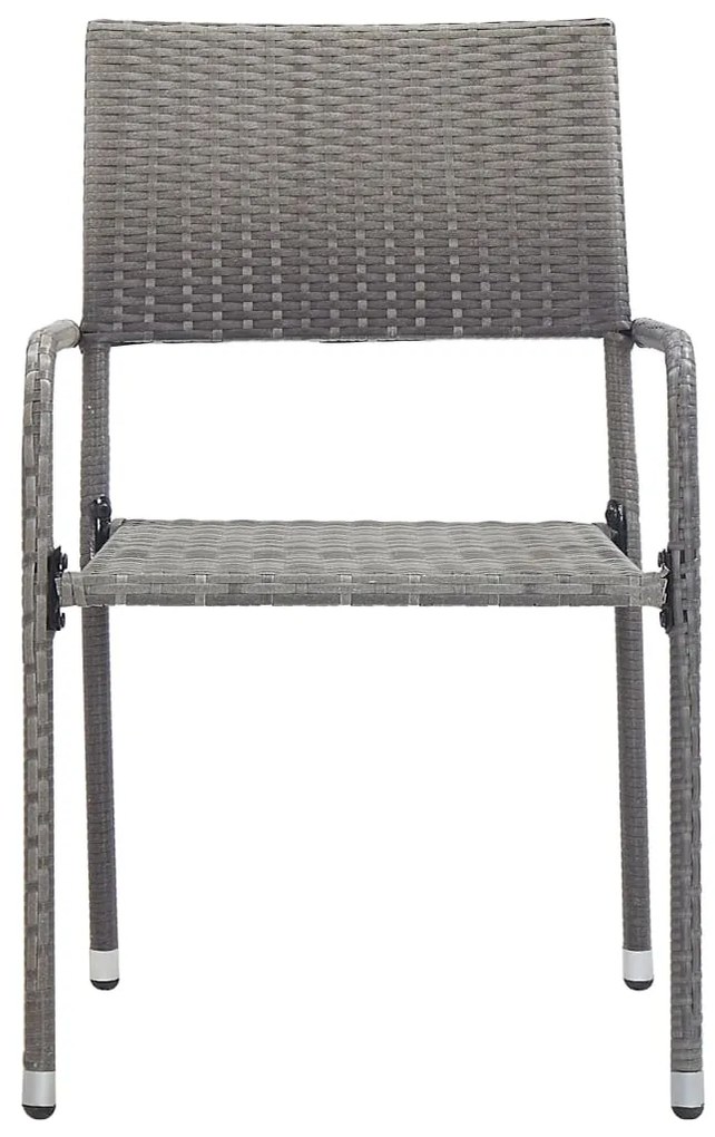 vidaXL Tuinstoelen 6 st poly rattan antraciet