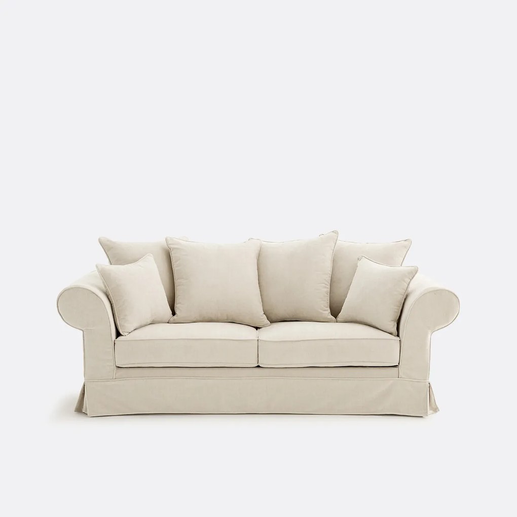 2-, 3- of 4-zitsbank met afneembare hoezen, in gemêleerd polyester, ADELIA
