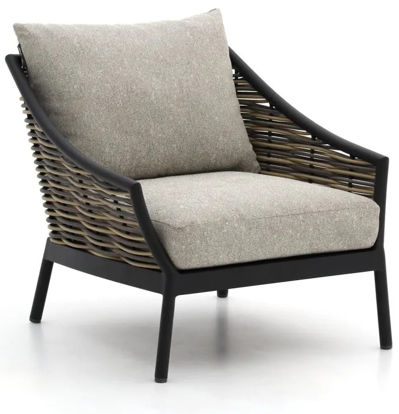 Lounge tuinstoel | Apple Bee Milou | Textileen | Grijs/Taupe/Zwart | Kees Smit Tuinmeubelen