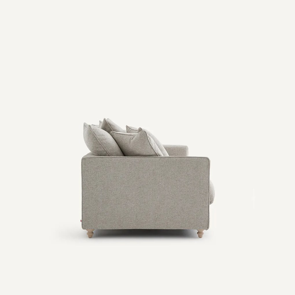 Compacte slaapbank in viscose met structuur en linnen, LAZARE