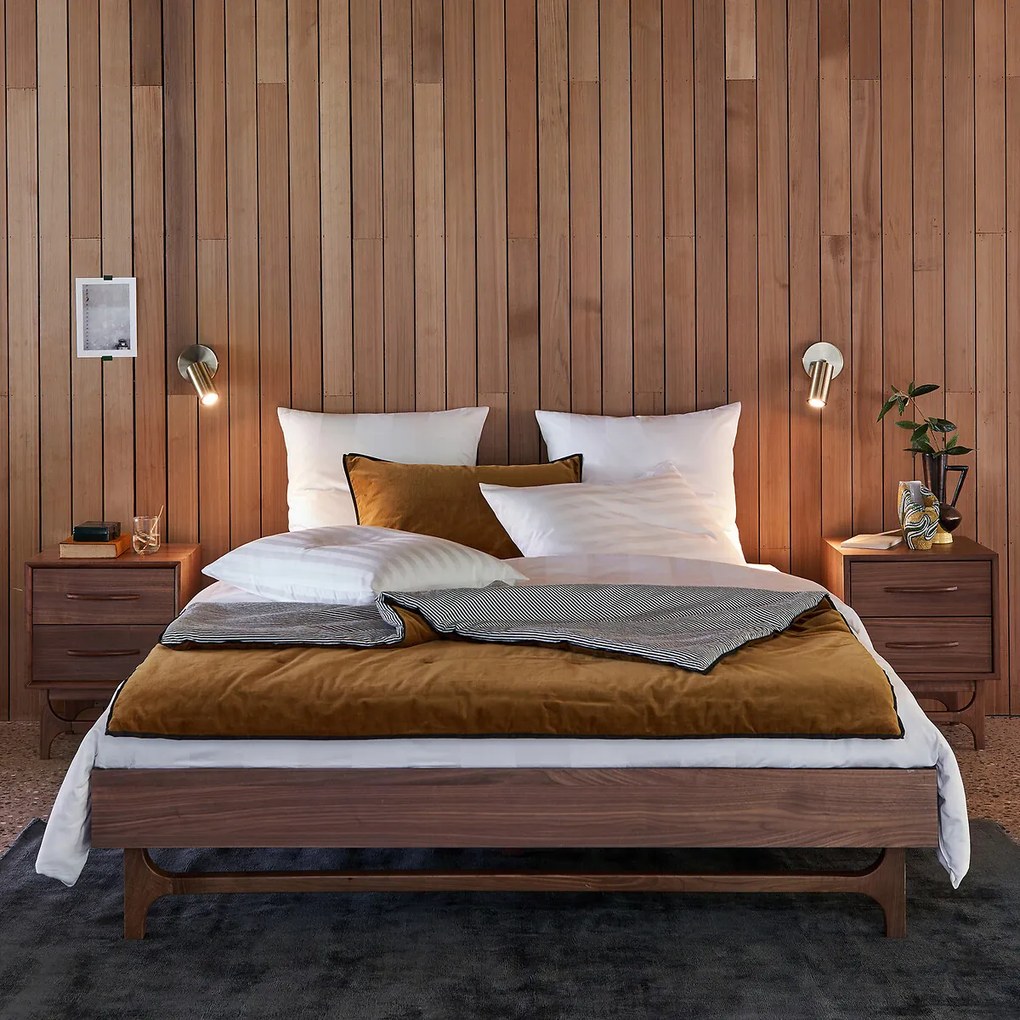 Vintage bed met lattenbodem, LARSEN