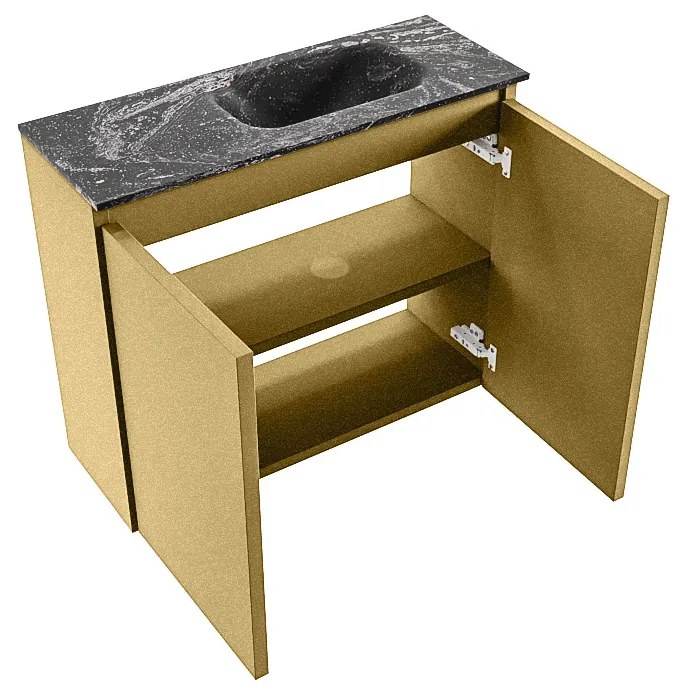 Mondiaz Ture DLux toiletmeubel 60cm oro met wastafel lava rechts zonder kraangat