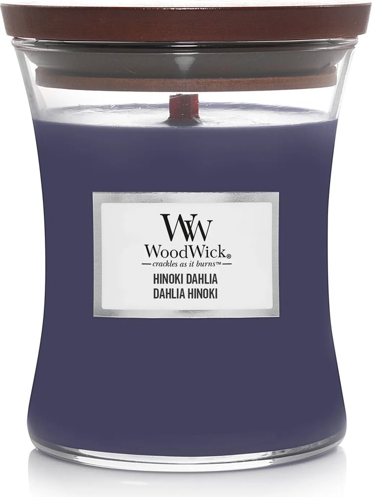 WoodWick geurkaars - Medium Hourglass - Hinoki Dahlia