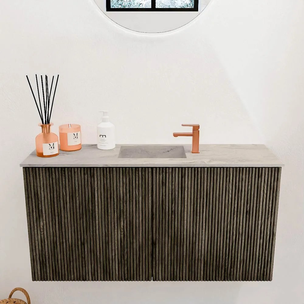 Mondiaz Joya DLux 80cm toiletmeubel shadow met wastafel faye midden 1 kraangat glace