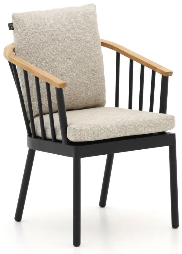 Dining tuinstoel | Apple Bee Condor | Aluminium | Natural Teak/Taupe/Zwart | Kees Smit Tuinmeubelen