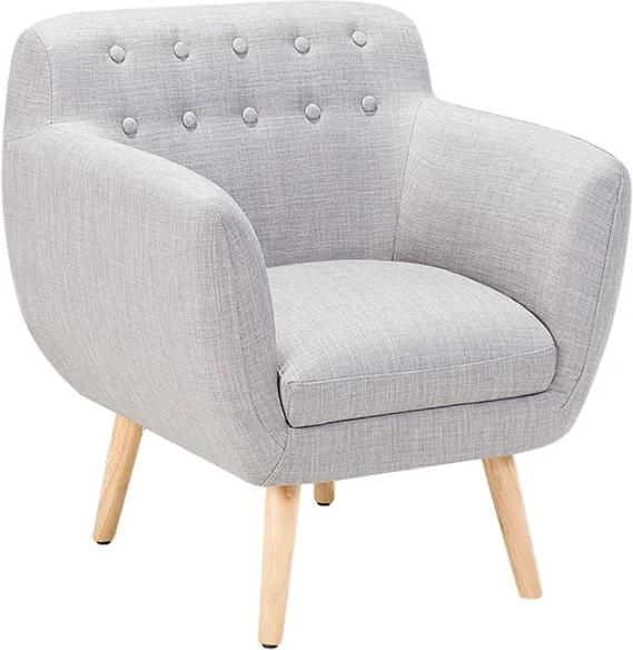 Armstoel grijs - oorstoel - relaxstoel - tv-stoel - stoffen stoel - MELBY