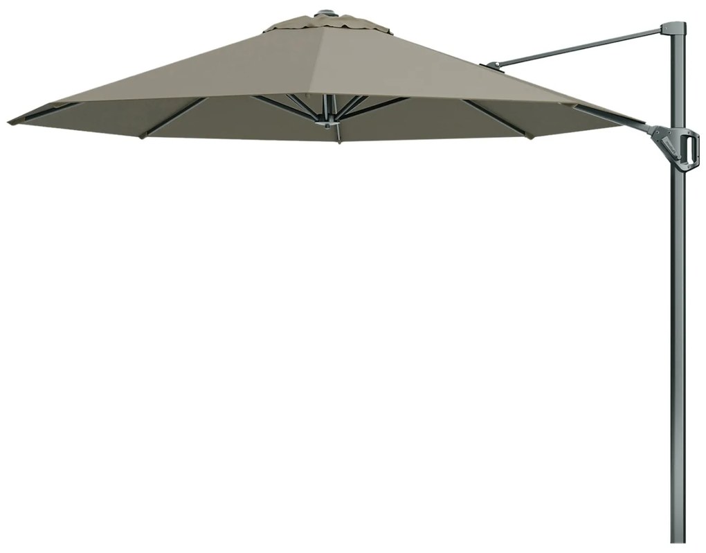 Platinum Voyager ronde zweefparasol T1 3 m. - Taupe met Marbella voet en hoes