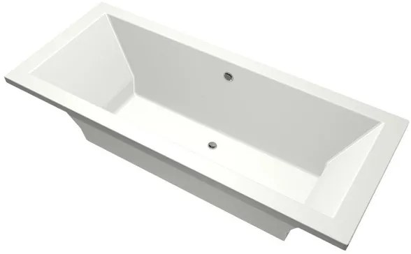 Xenz Society Duobad - 190x80x53 - afvoer Midden - acryl - wit mat 6885-03