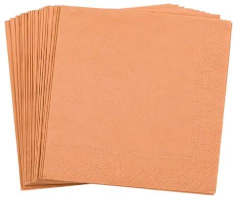 UNI Set van 20 servetten bruin B 33 x L 33 cm