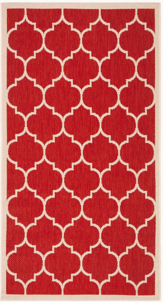 Laagpolig in- & outdoor vloerkleed Monaco Trellis