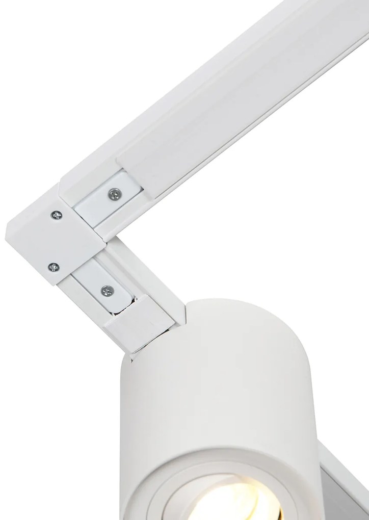 Modern 1-fase railsysteem met 5 spots wit - Rondoo Up