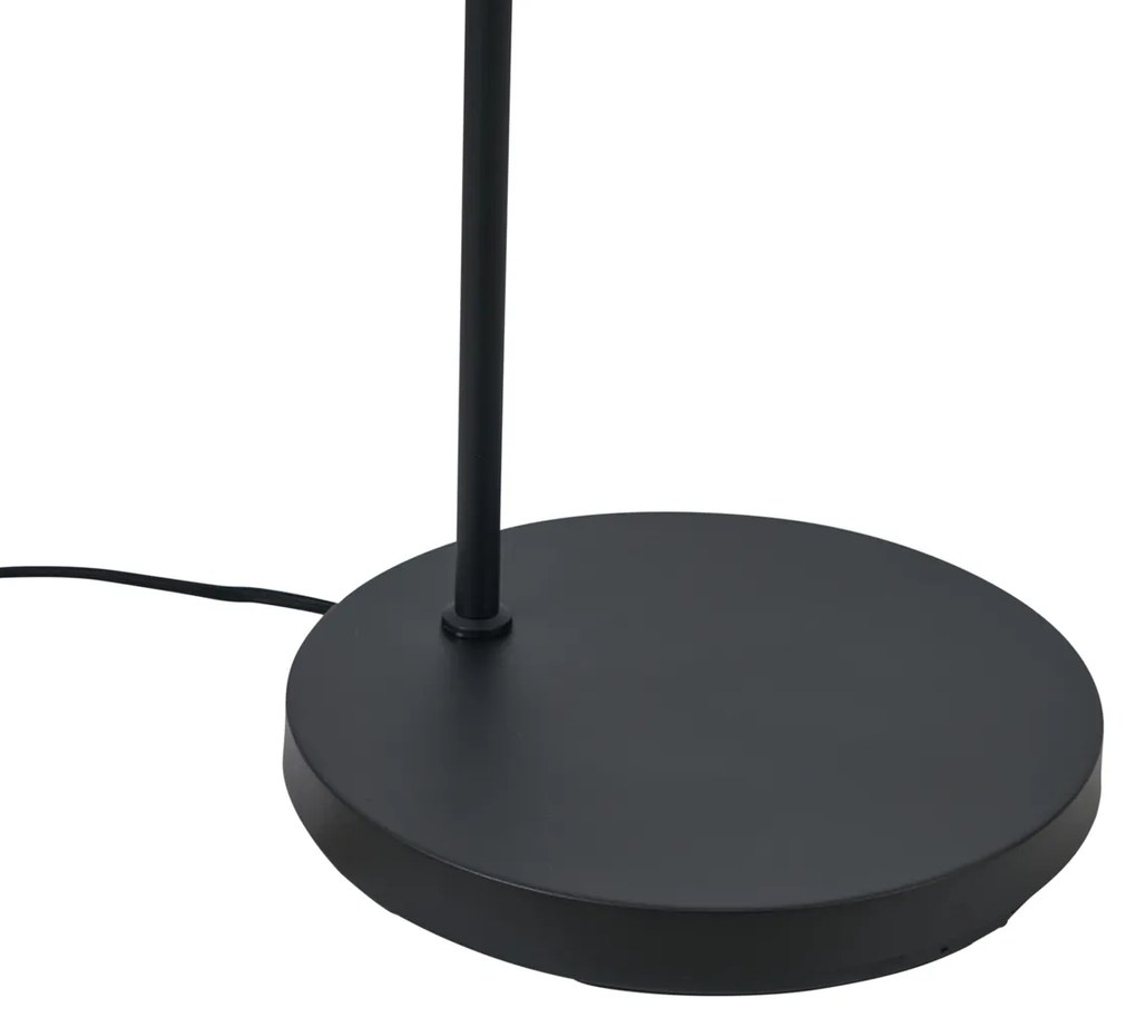 Art Deco vloerlamp zwart met zwarte kap - Nest