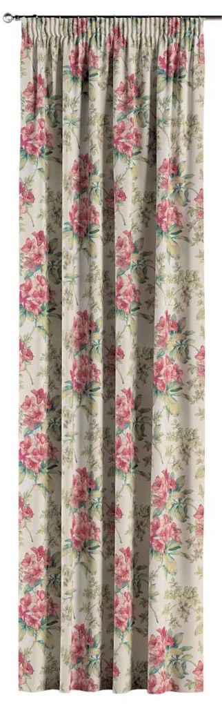 Dekoria Kant en Klaar Gordijn met plooiband, collectie Londres, roze-ecru
