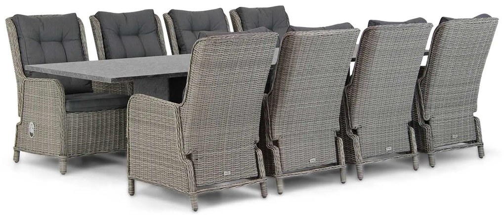 Tuinset 8 personen 300 cm Wicker Grijs Garden Collections Kingston/Graniet