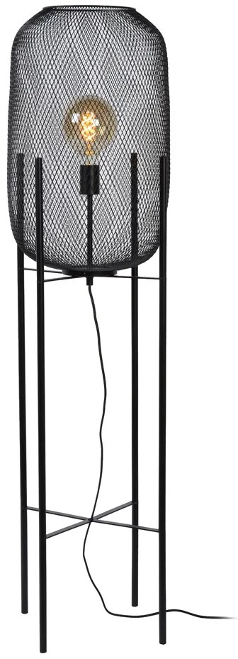 Lucide Mesh staande lamp 135cm 1x E27 zwart