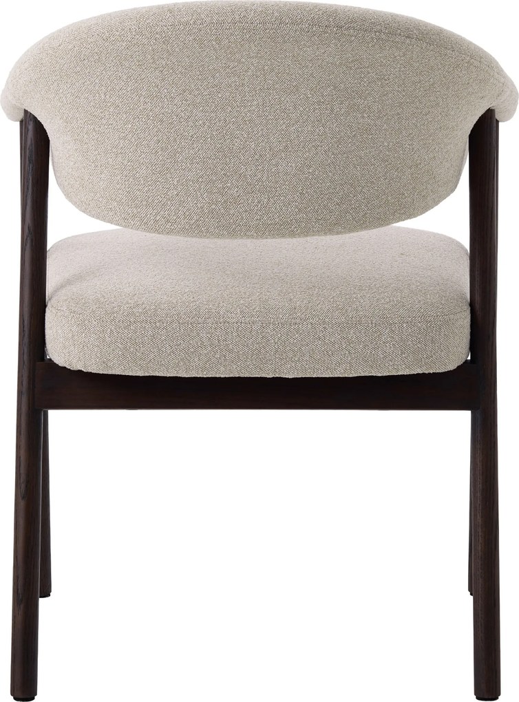 GARDA beige mélange (stof Lake 120) / eiken dark espresso - GESTOFFEERDE STOEL VOOR WOONKAMER/EETKAMER