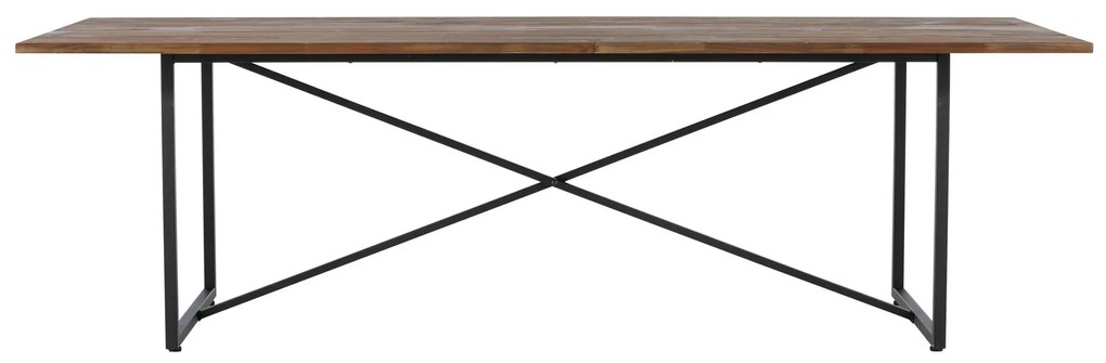 Jörn Industriele Eettafel - X-Bang - Teak Hout - 250x100 cm - Jorn