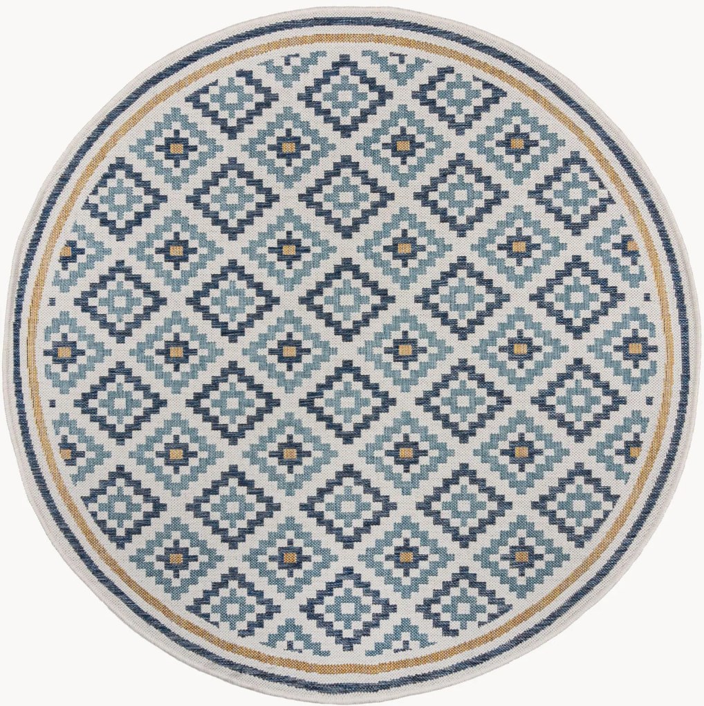 Rond outdoor vloerkleed Zia Trellis