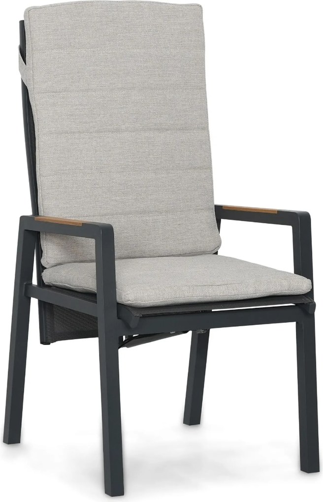 Verstelbare Tuinstoel Aluminium Grijs-antraciet Lifestyle Garden Furniture Vivaro   antracite