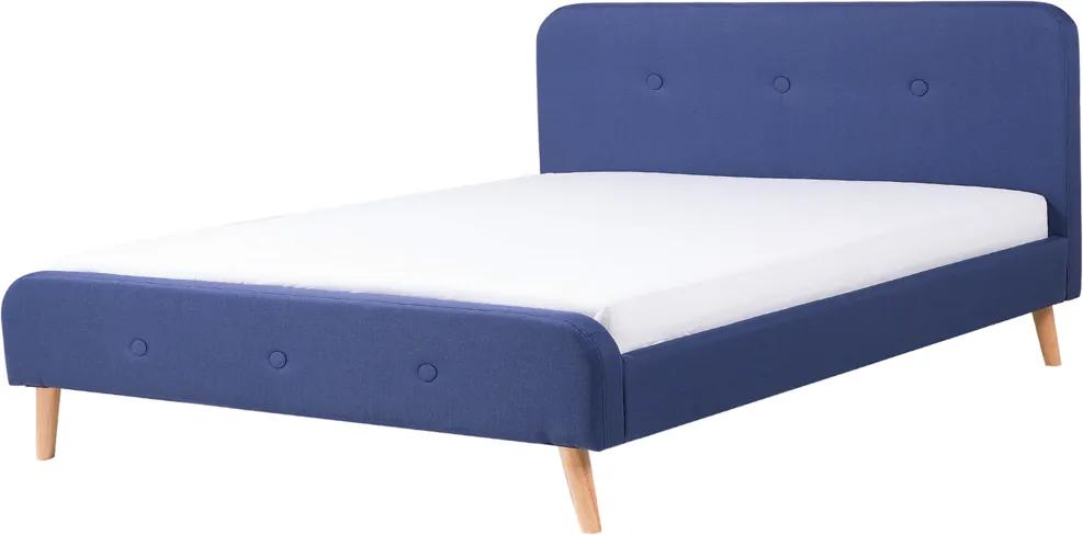 Bed stof donkerblauw 180 x 200 cm RENNES