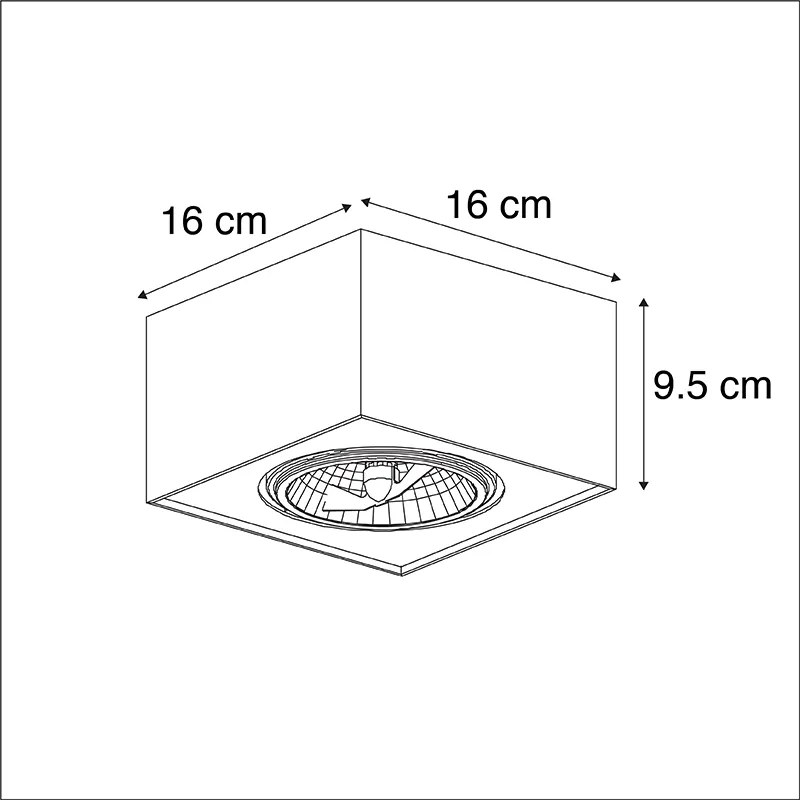 Design opbouwspot zwart draai- en kantelbaar - Kaya