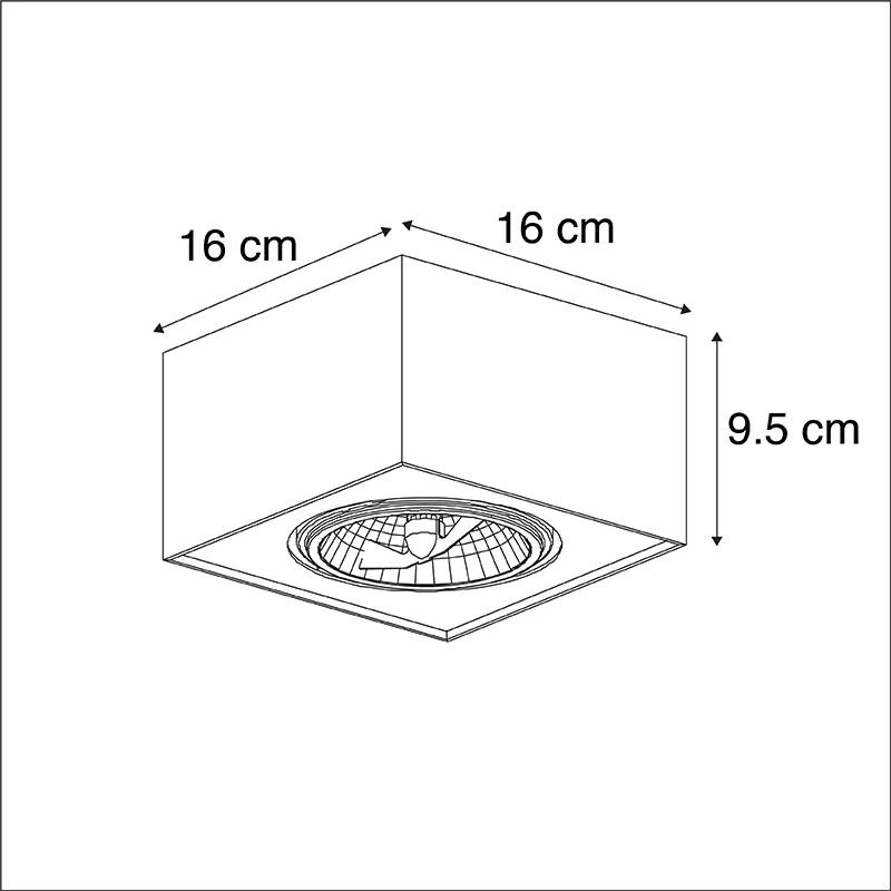 Design Spot / Opbouwspot / Plafondspot zwart vierkant - Kaya Modern G9 Binnenverlichting Lamp
