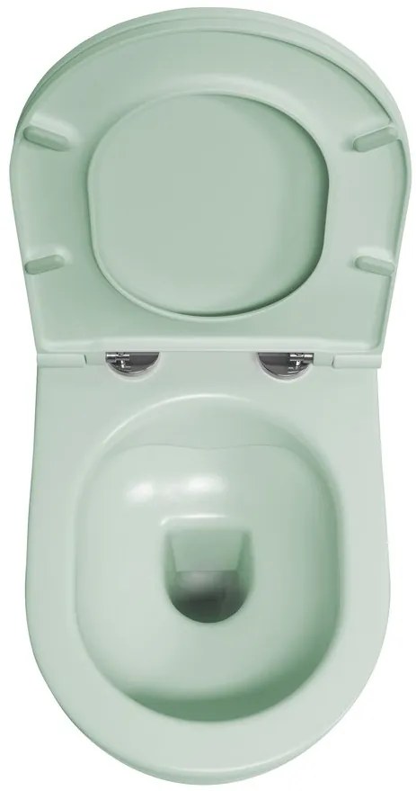 Isvea Infinity randloos toilet 53x36.5cm mintgroen