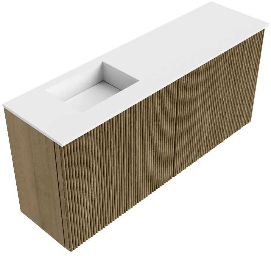 Mondiaz Joya 90cm toiletmeubel dusk met wastafel faye links 1 kraangat talc