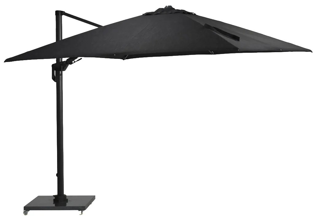 Garden Impressions Zweefparasol Hawaii Deluxe 300x300 - donker grijs - zwart