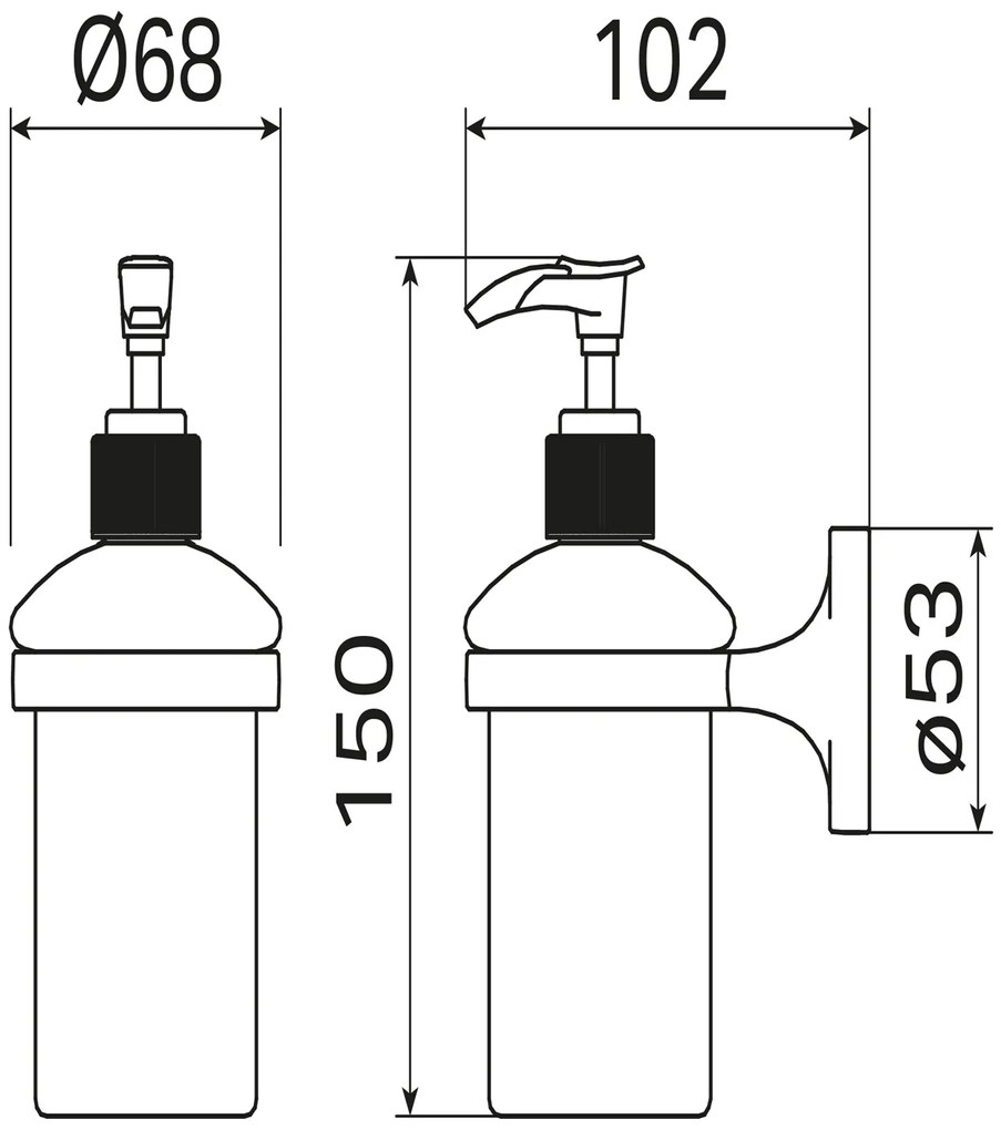 Haceka Aspen zeepdispenser zwart mat