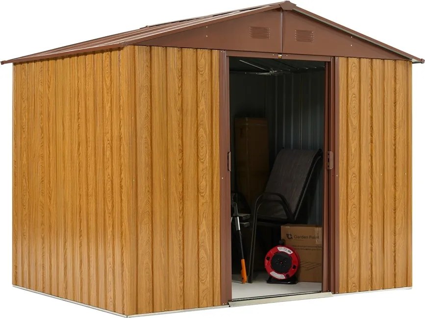 Metalen tuinhuisje Helsinki 2.4 x 1.7 m Store Boss bruin