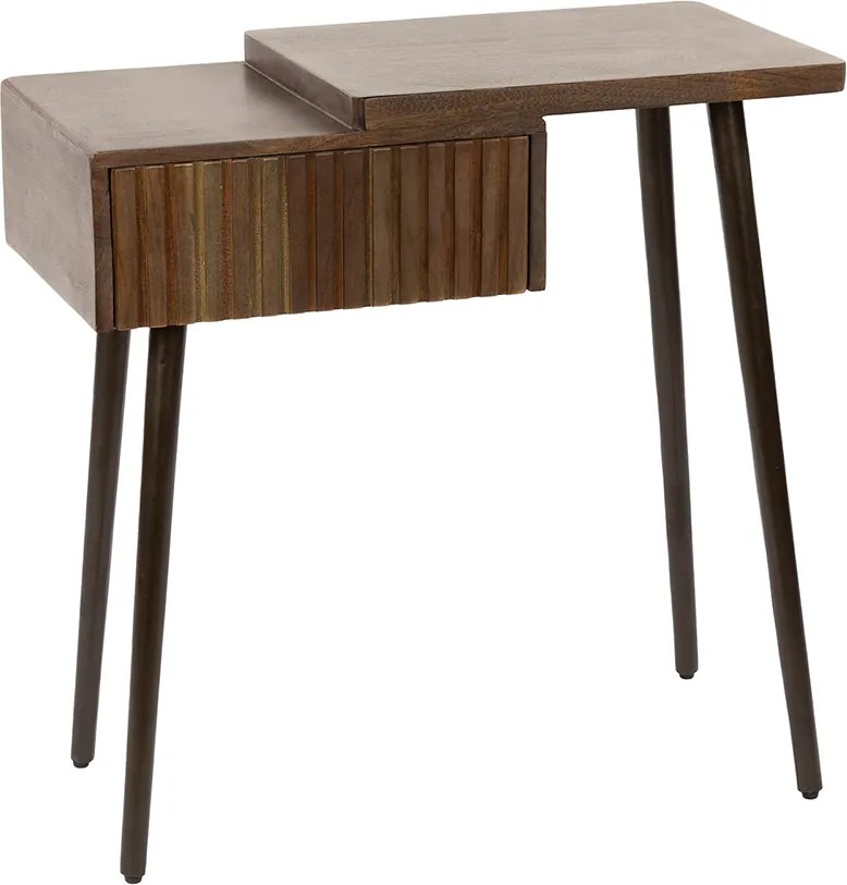 Houten Nachtkastje Met Lade Links - 60x30x61cm.
