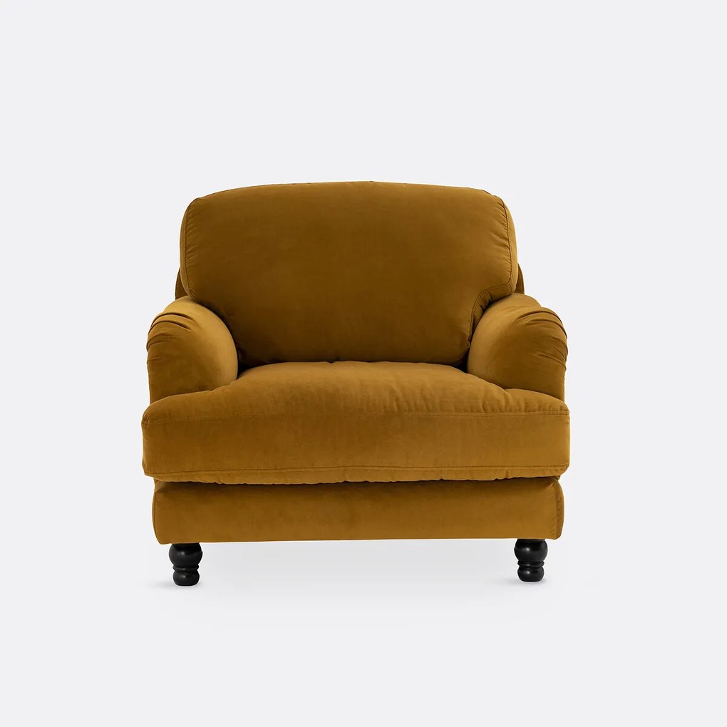 Fauteuil fluweel, Noon