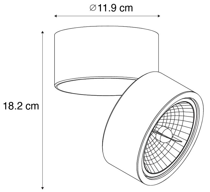 Moderne Spot / Opbouwspot / Plafondspot donkerbrons rond verstelbaar - Go Nine Design G9 Binnenverlichting Lamp