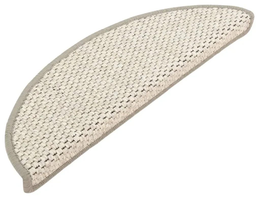 vidaXL Trapmatten zelfklevend 15 st sisal-look 56x20 cm beige