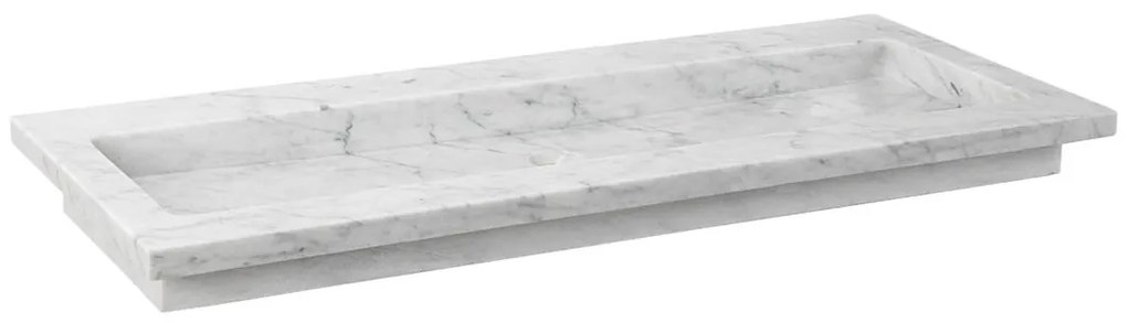 Forzalaqua Nova wastafel 100x50cm zonder kraangat carrara gepolijst