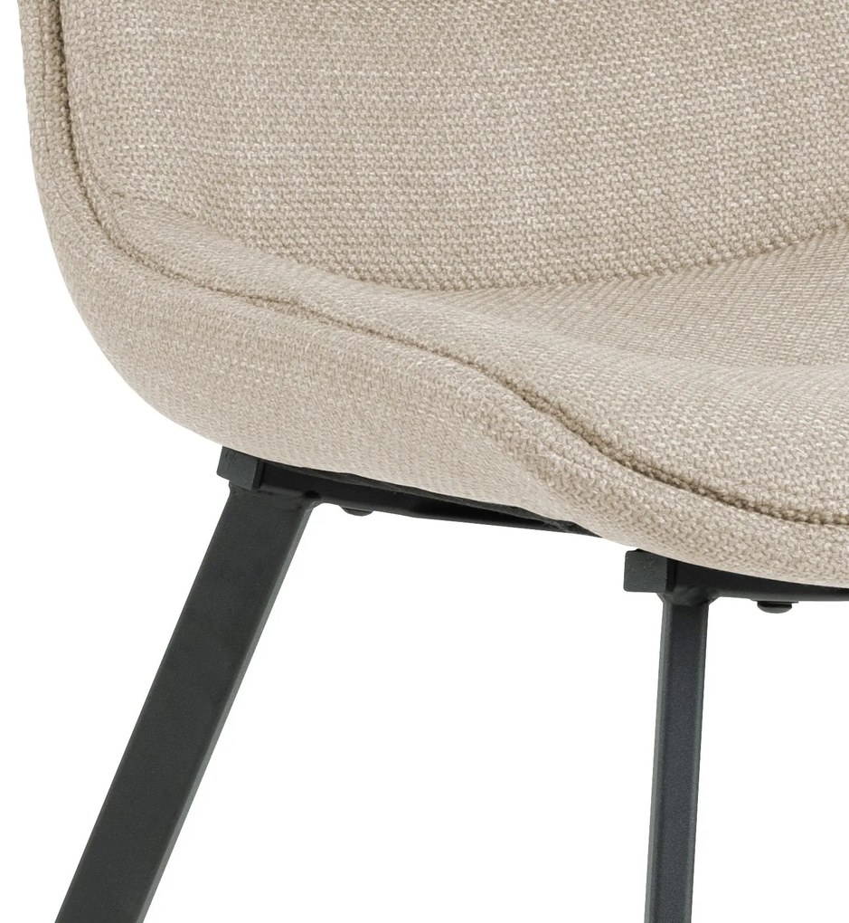 IDA Beige (stof Basel 24) - MODERNE GESTOFFEERDE STOEL VOOR WOONKAMER/EETKAMER LOFT