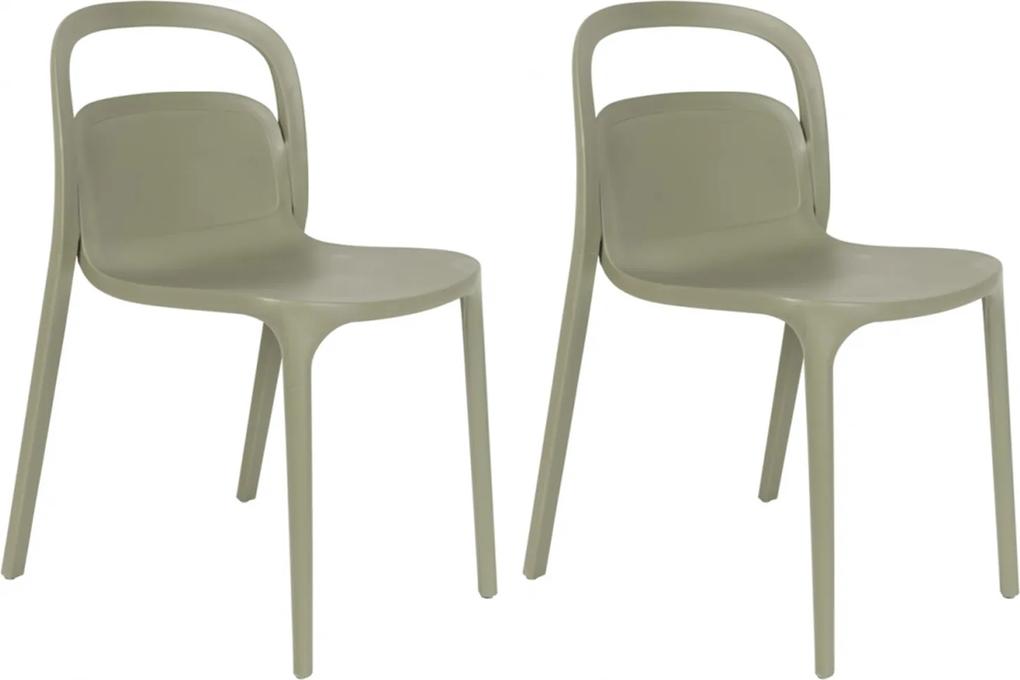 Kantinestoel Rex - Set van 2 stoelen - Groen