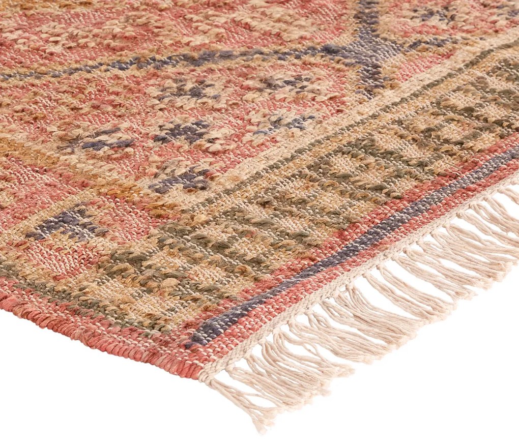 Kilim vloerkleed in jute en katoen, Saliha