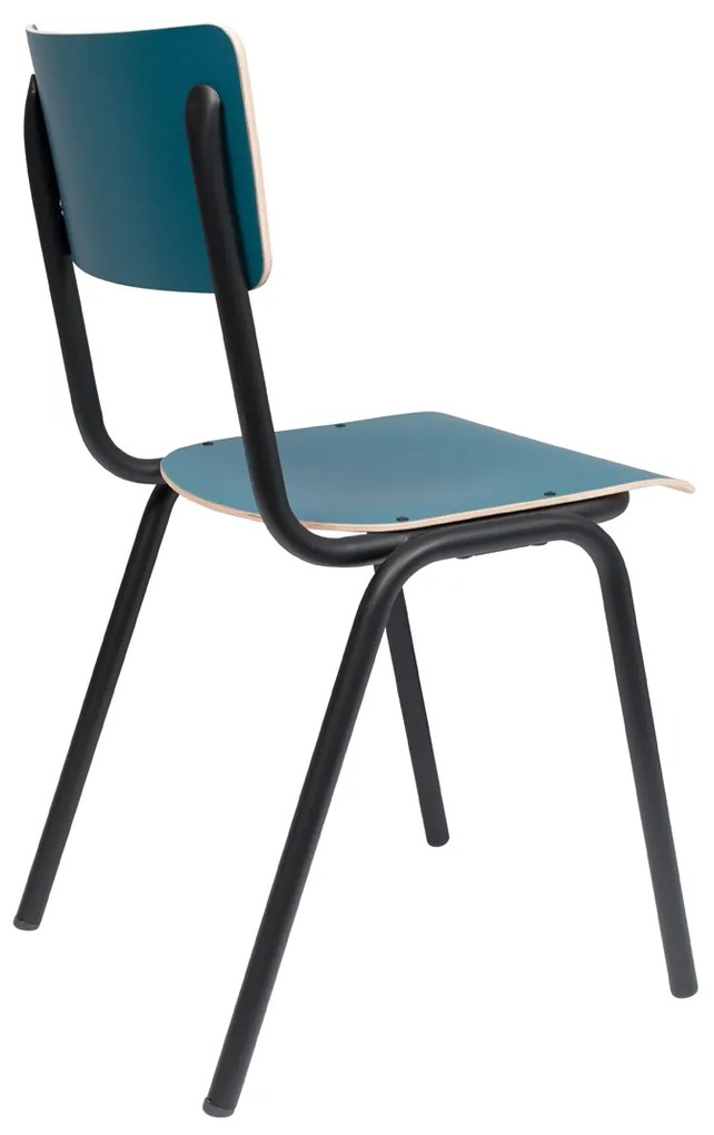 Zuiver Back To School Matte Retro Stoel Mat Petrol