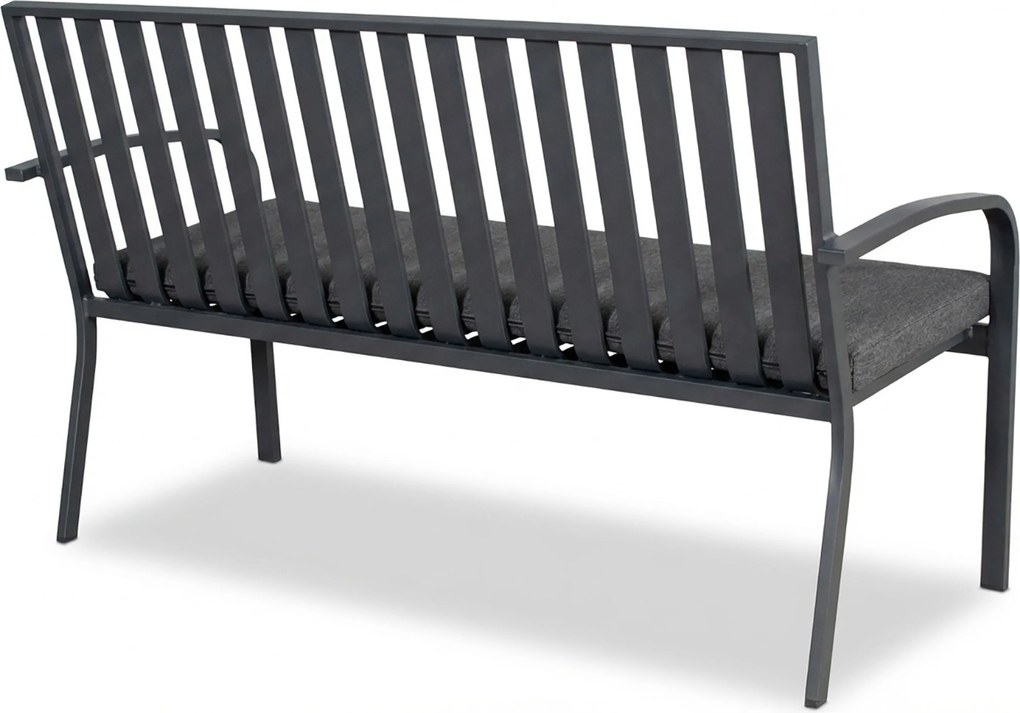 Milan Alu -seater Bench Grey Aluminium Grijs