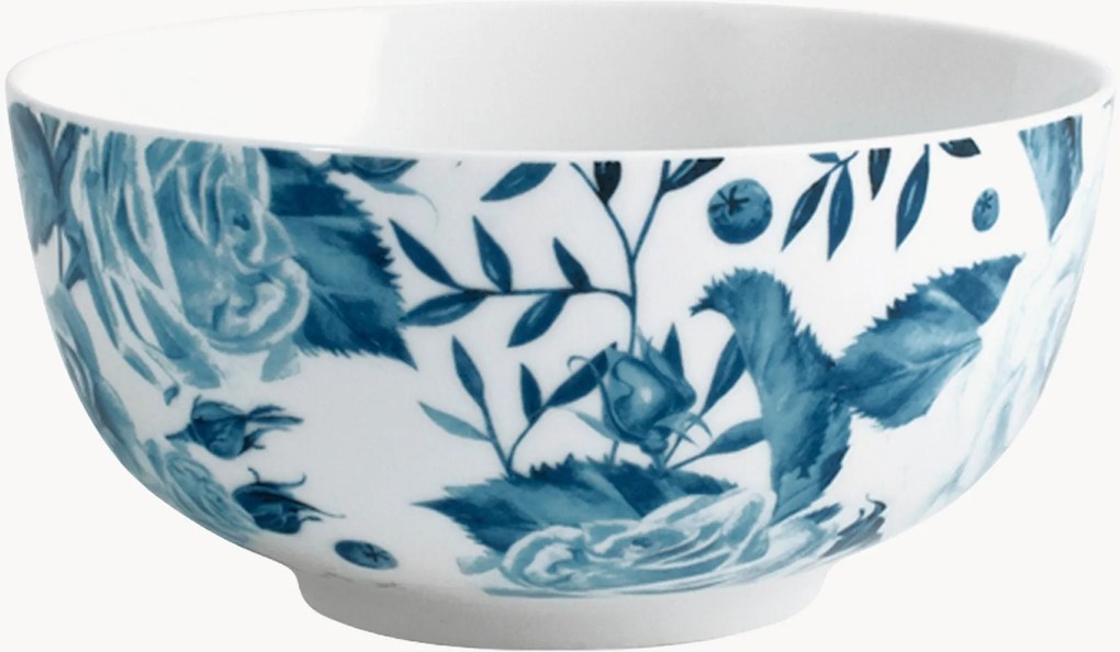 Porseleinen schalen Blue Rose, 6-delig