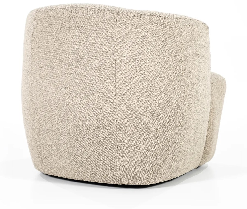 Eleonora Charlotte Taupe Boucle Fauteuil Rond