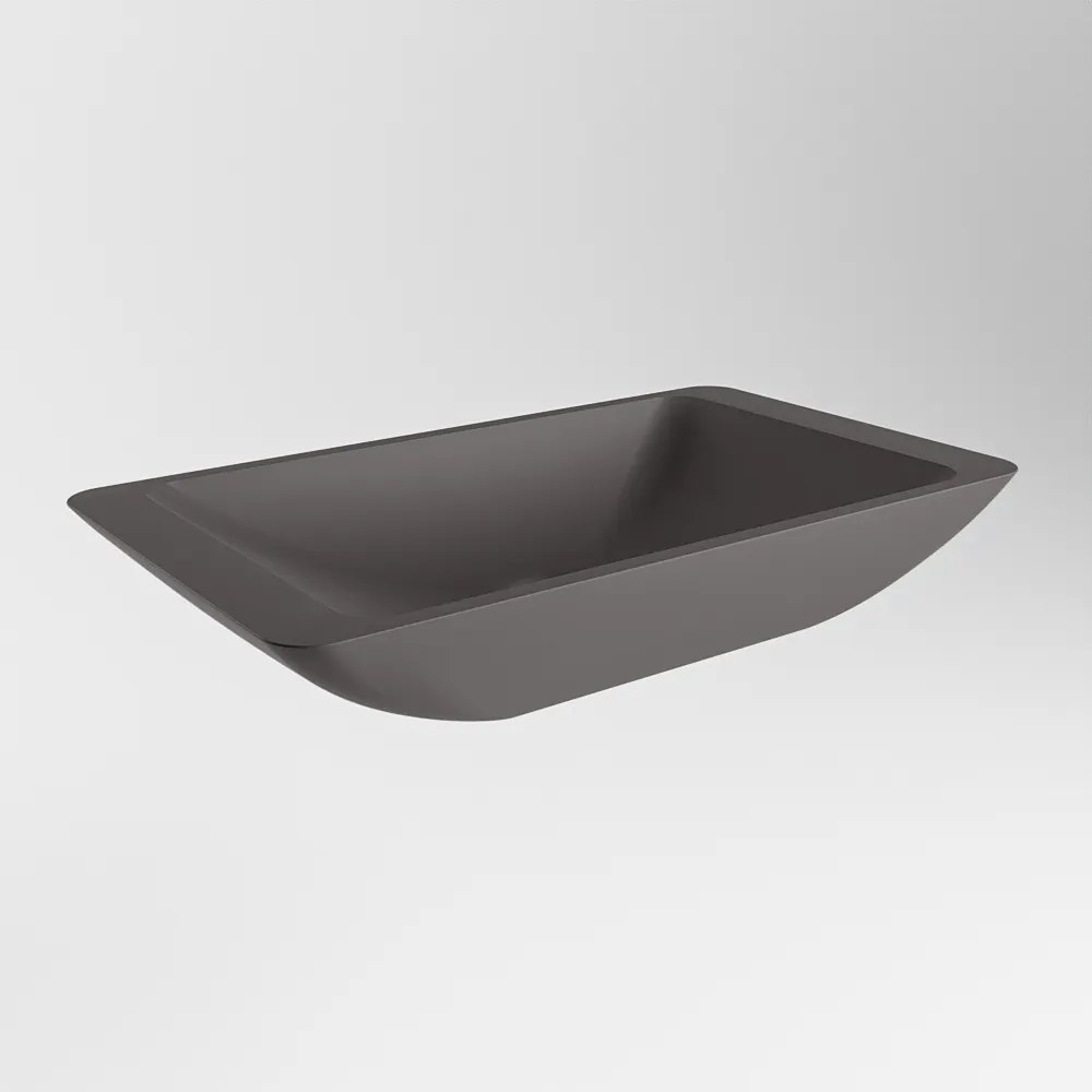 Mondiaz Topi Solid Surface waskom 60x35cm dark grey