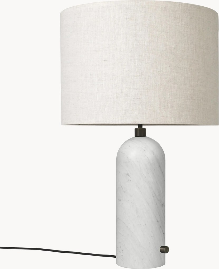 Grote dimbare tafellamp Gravity met marmeren voet, in verschillende formaten