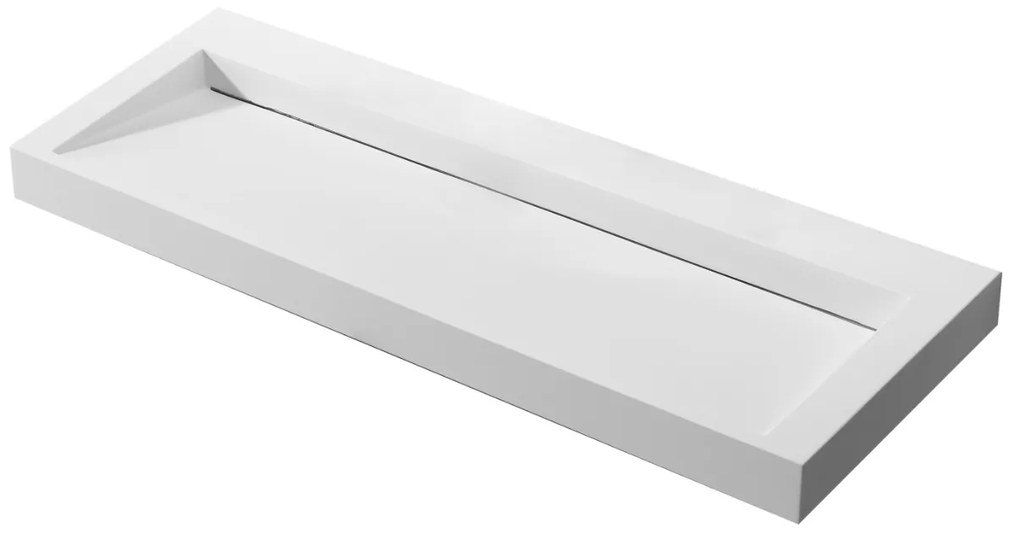 Muebles Estella badmeubel ribbelfront 120cm legergroen met solid surface wastafel zonder kraangaten