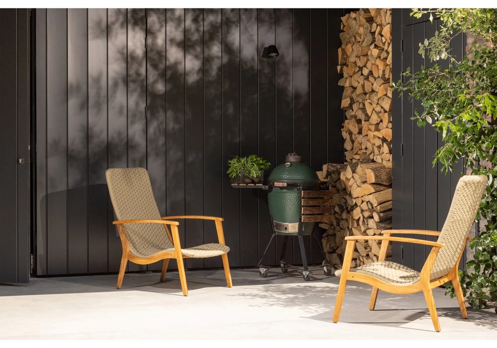 Exotan Loungestoel - Stony - Teak - Army Green - Exotan
