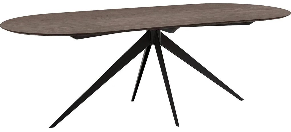 Goossens Excellent Eettafel Uniek, Semi rond 240 x 100 cm