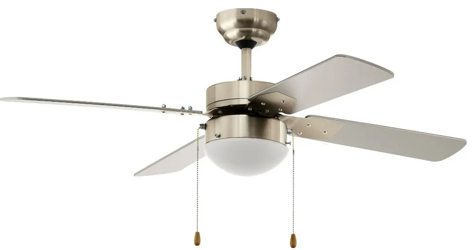 EGLO Gelsina 35041 | Plafondventilator 107CM Nikkel/Zilver | Inclusief Lamp