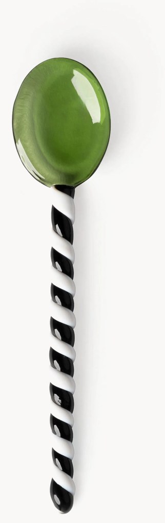 Handgemaakte glazen lepel Duet uit borosilicaatglas, 4 stuks